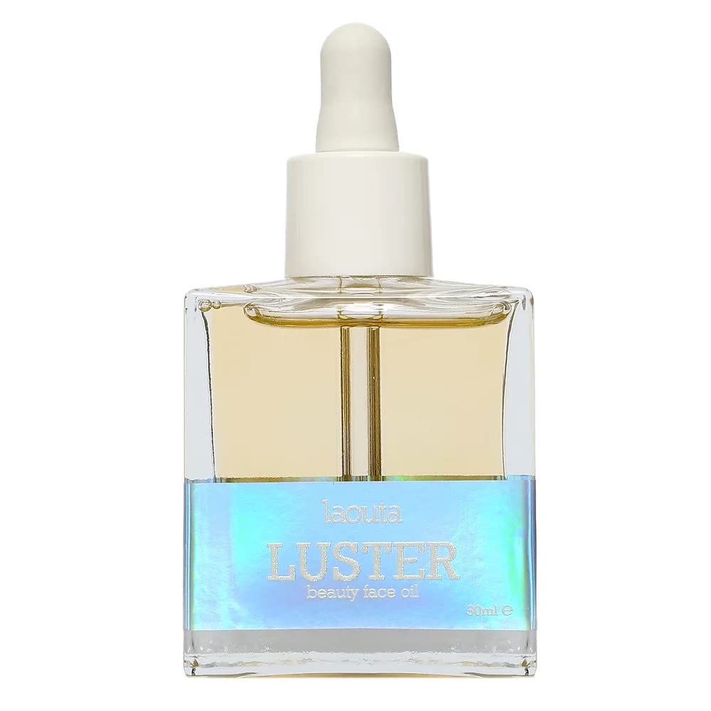 Laouta – LUSTER Beauty Face Oil 30ml – Hydrating & Anti-Aging Skincare Serum – Hibiscus & Eucalyptus Flower Extract for Elasticity – Squalane Penetrates Vitamins into Dermis – Dewy Glow Night Routine - 1.01 Fl Oz